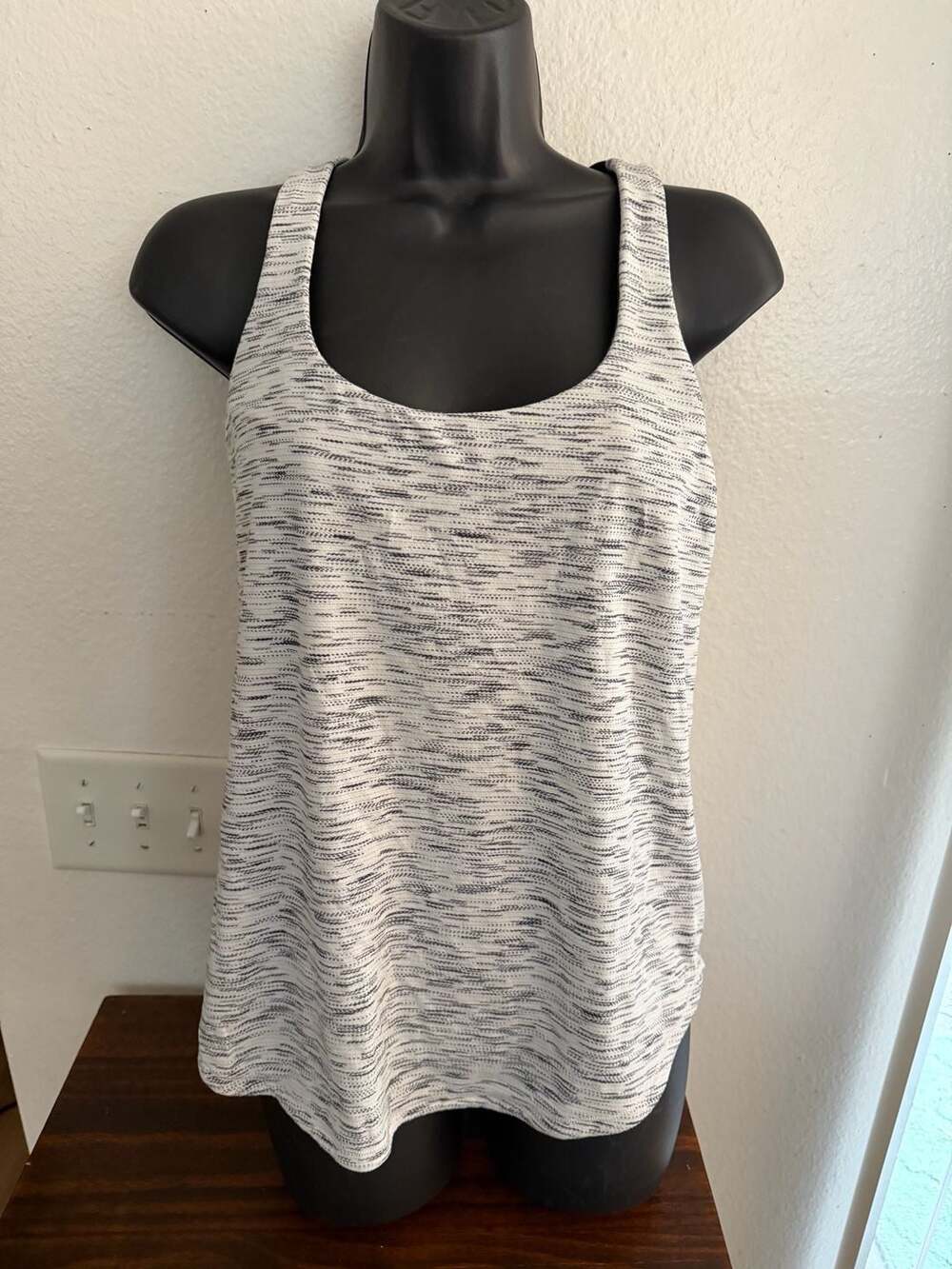Lululemon Athletic Tank Top Gray White Space Dye
